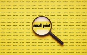 small print
