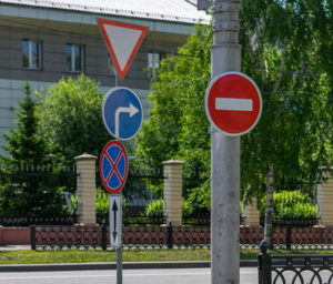 obvious error contradiction of traffic signs