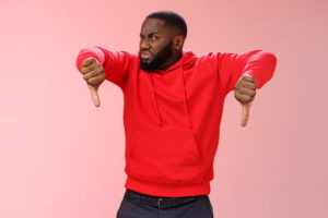 criticise thumbs down