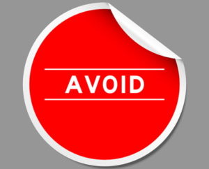 avoid sign