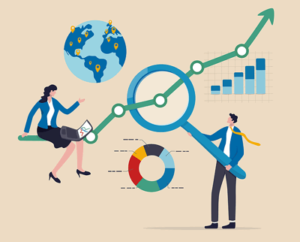 research concept illustration charts analysis investigation